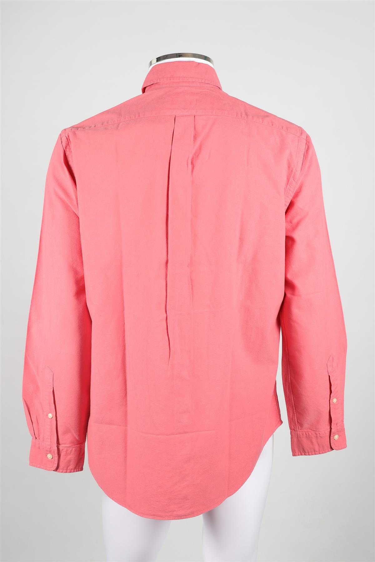 RALPH LAUREN CORAL MEN'S COTTON SHIRT LARGE