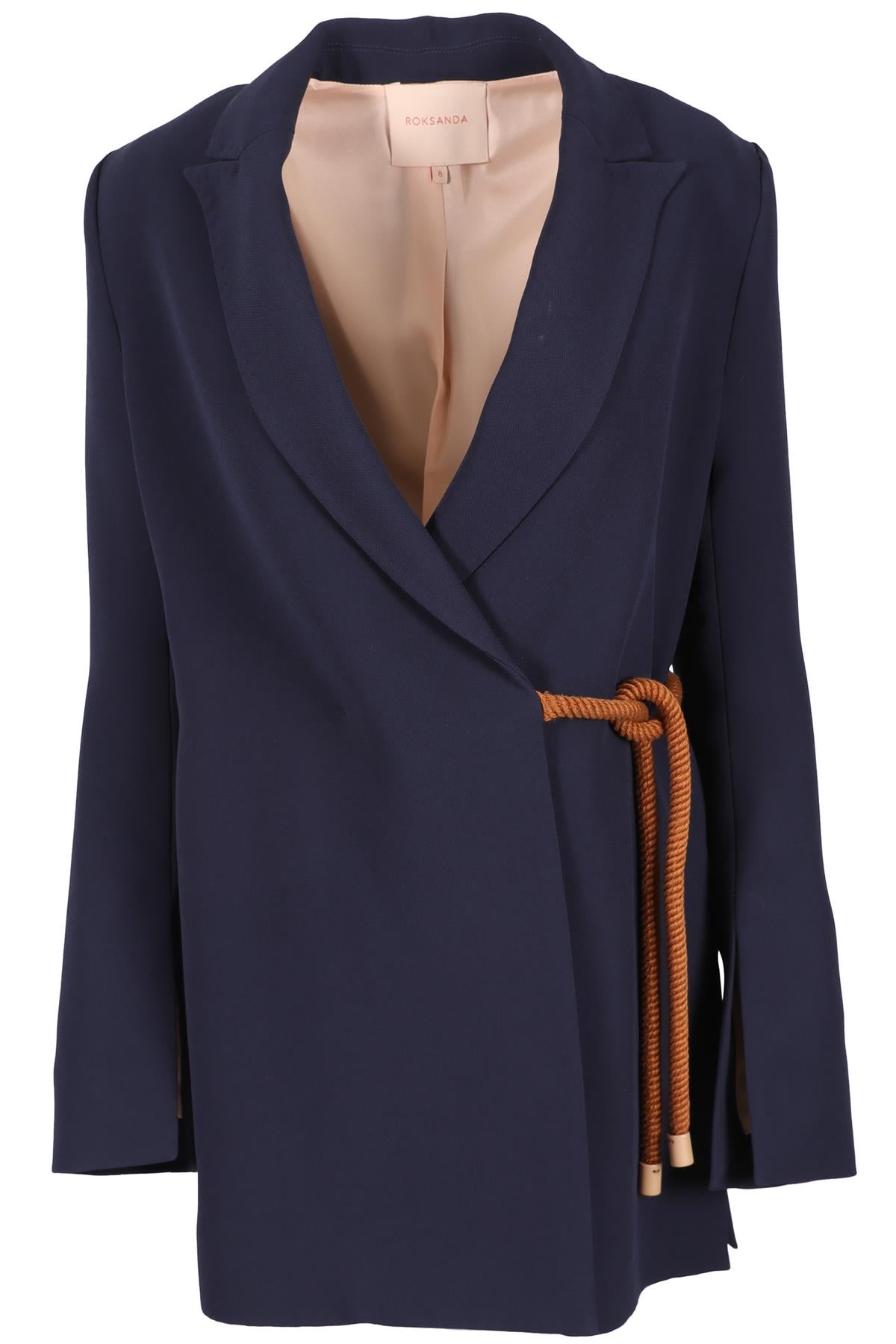 ROKSANDA NAVY CREPE BLAZER UK 8