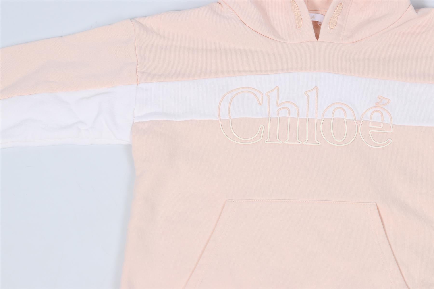 CHLOÉ PEACH KIDS GIRLS COTTON HOODIE 8 YEARS