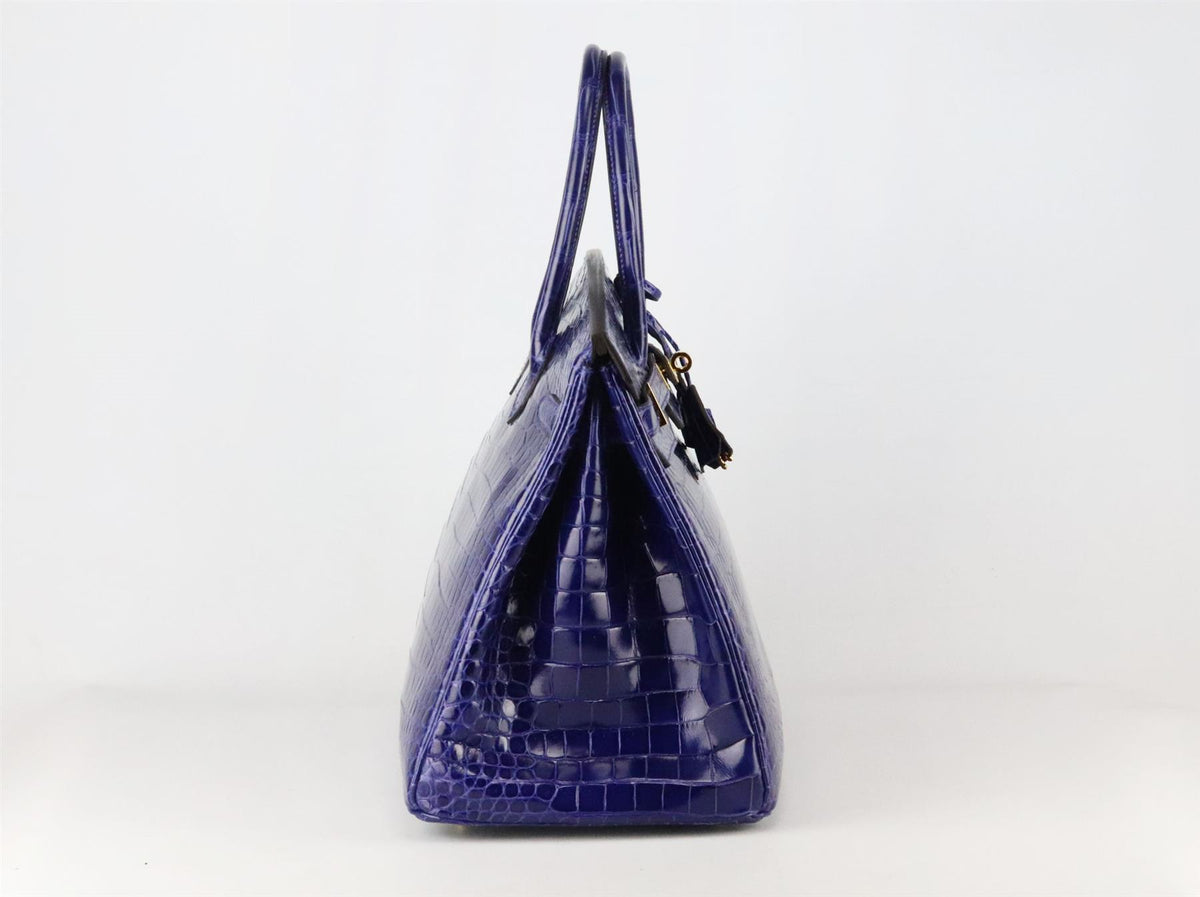 HERMÈS 2014 BIRKIN 35CM POROSUS CROCODILE LEATHER BAG