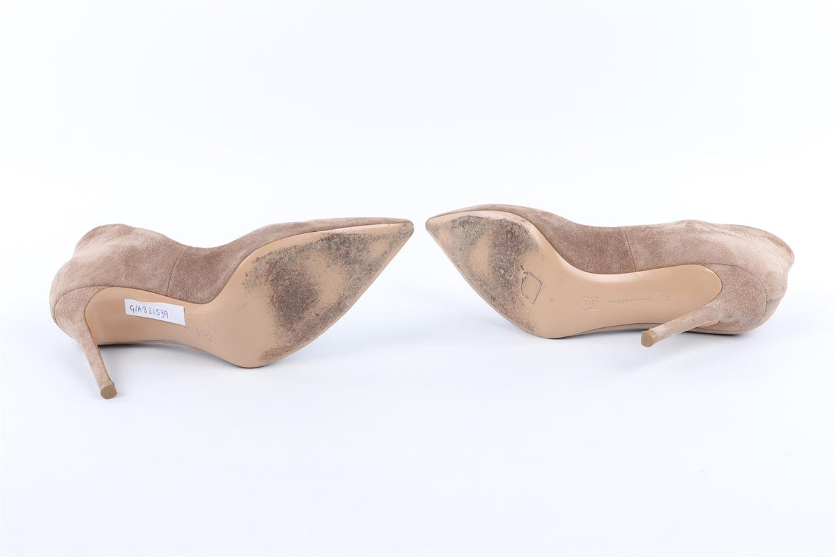 GIANVITO ROSSI TAN SUEDE PUMPS EU 38.5 UK 5.5 US 8.5