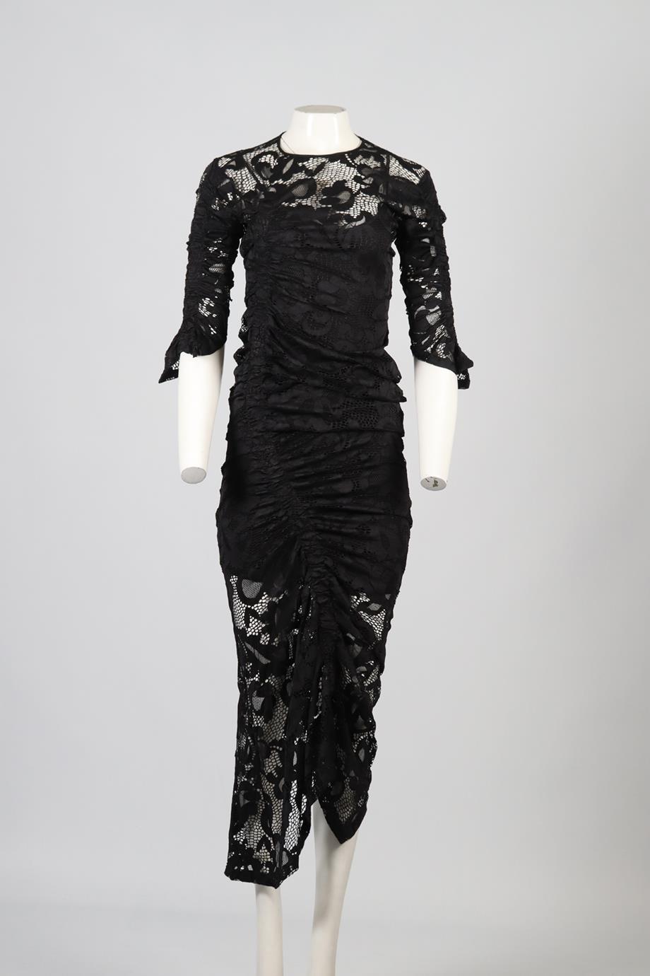 PREEN BY THORNTON BREGAZZI LACE MIDI DRESS SMALL
