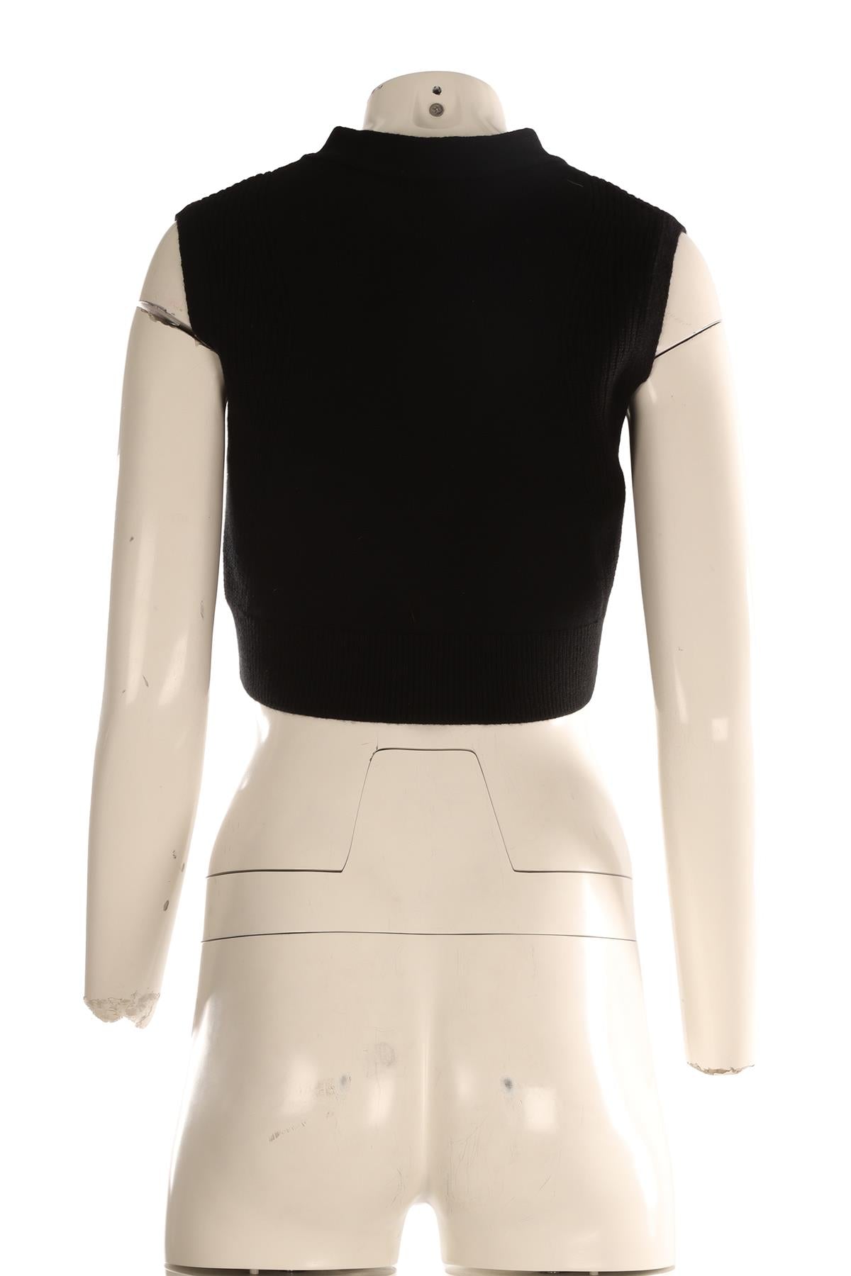 HERMÈS BLACK CASHMERE VEST FR 38 UK 10