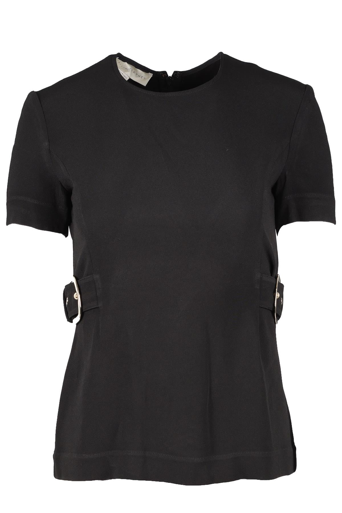 STELLA MCCARTNEY BLACK CREPE TOP IT 36 UK 4