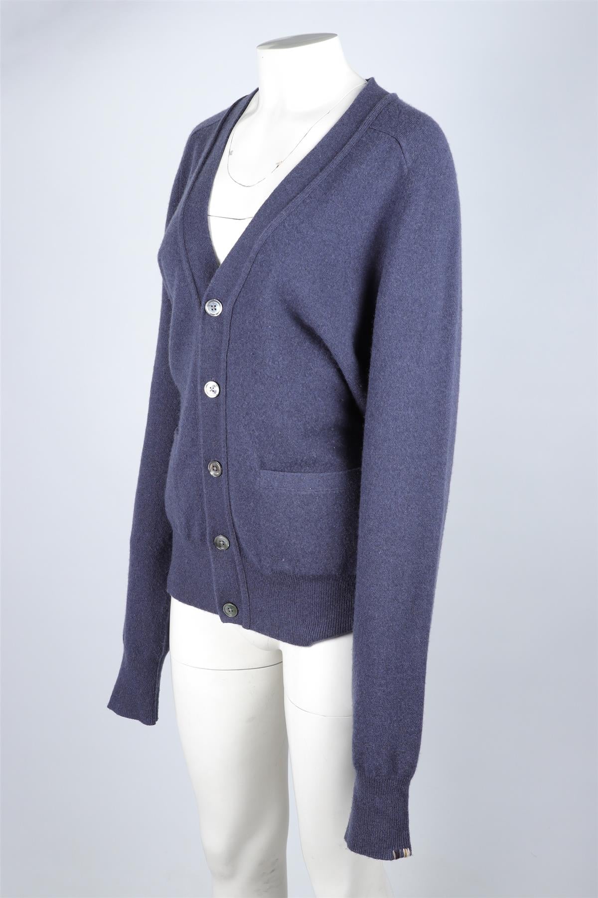 EXTREME CASHMERE NAVY CASHMERE CARDIGAN ONE SIZE
