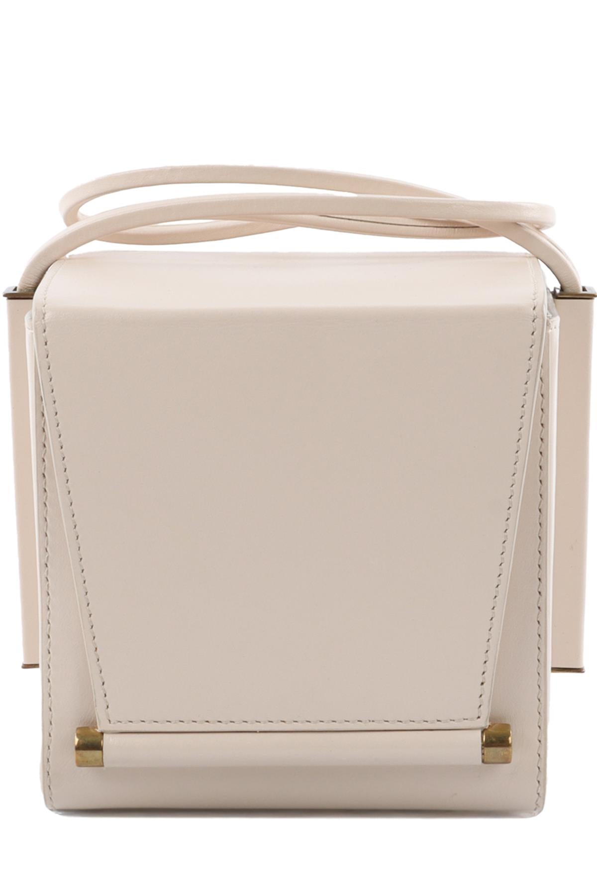 ROKSANDA IVORY BOX LEATHER CLUTCH