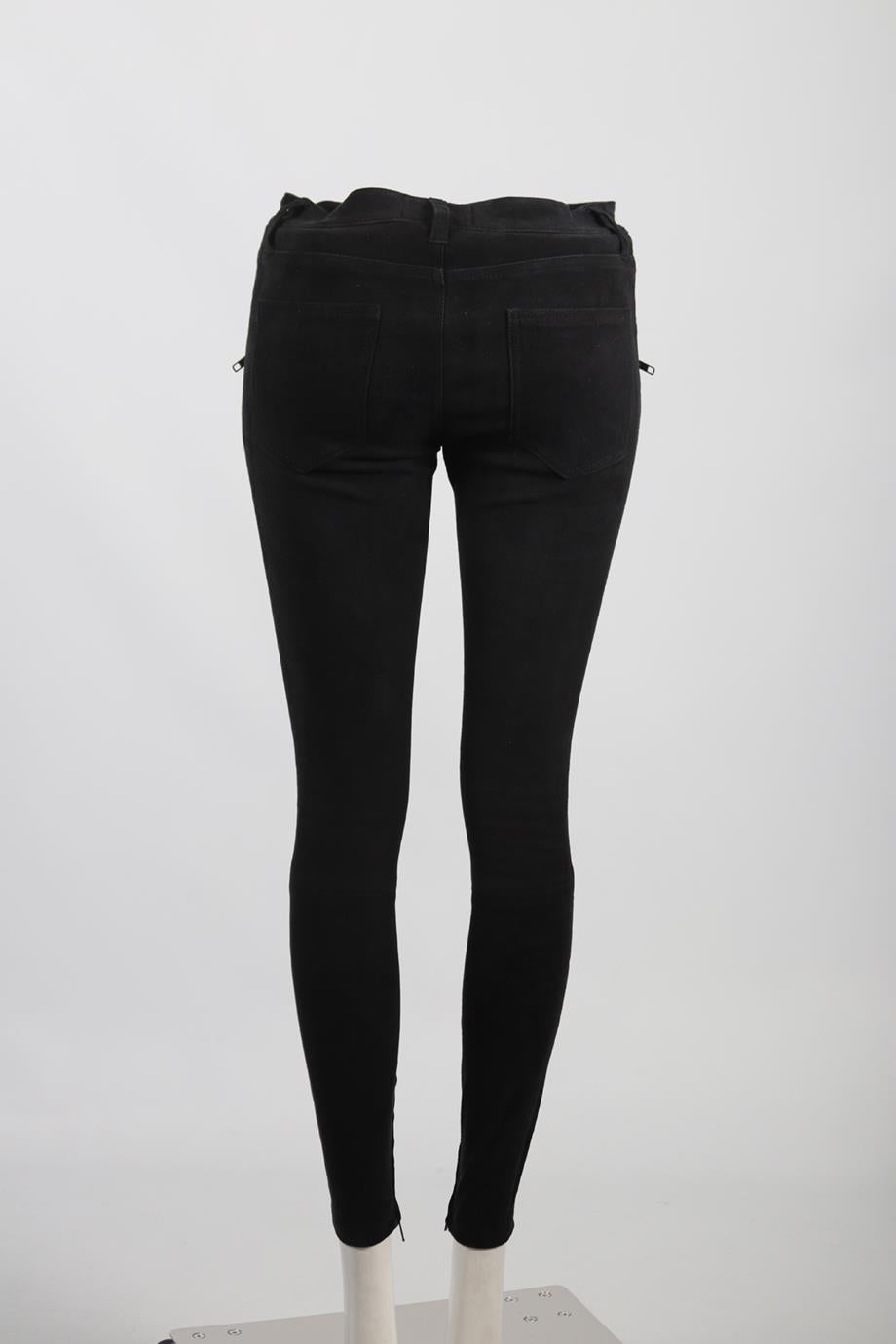CURRENT/ELLIOTT SUEDE SKINNY PANTS W27 UK 8-10