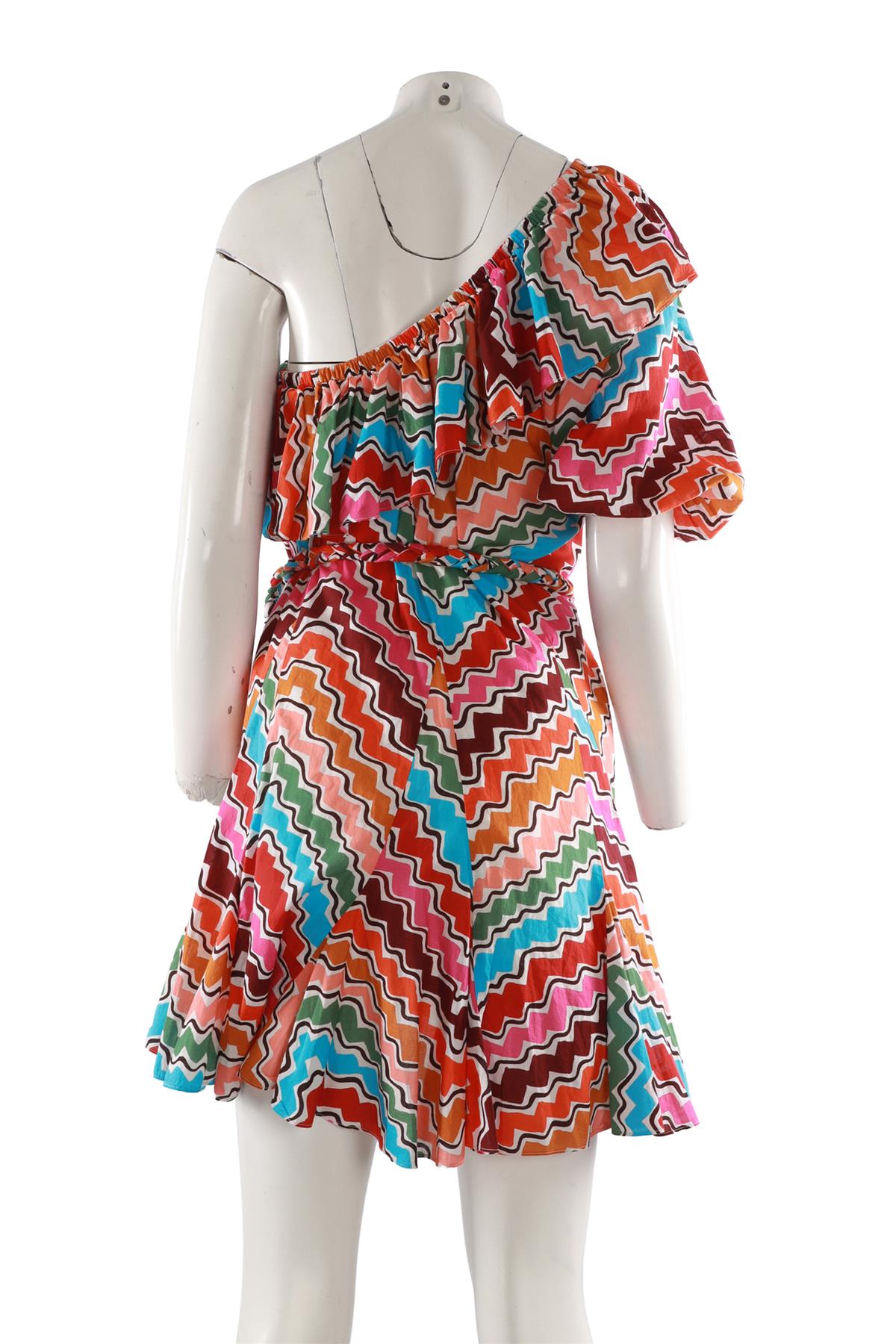 RHODE MULTI COTTON MINI DRESS SMALL