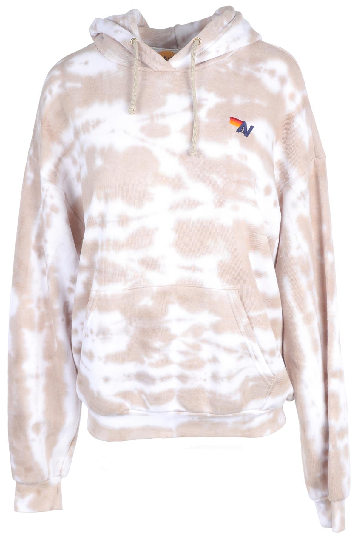 AVIATOR NATION BEIGE COTTON HOODIE MEDIUM
