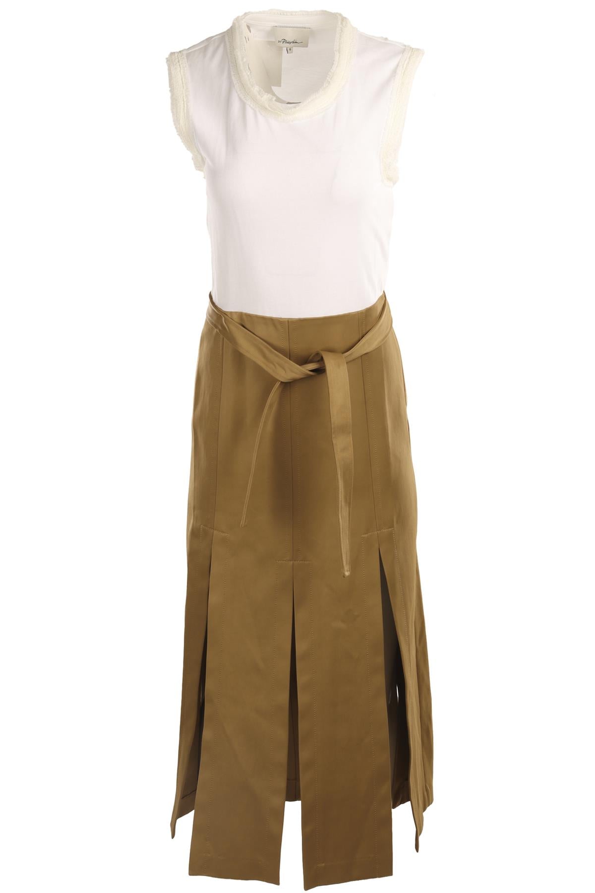 3.1 PHILLIP LIM MULTI COTTON MAXI DRESS US 0 UK 4