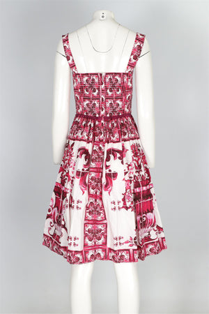 DOLCE AND GABBANA PINK COTTON MINI DRESS IT 38 UK 6