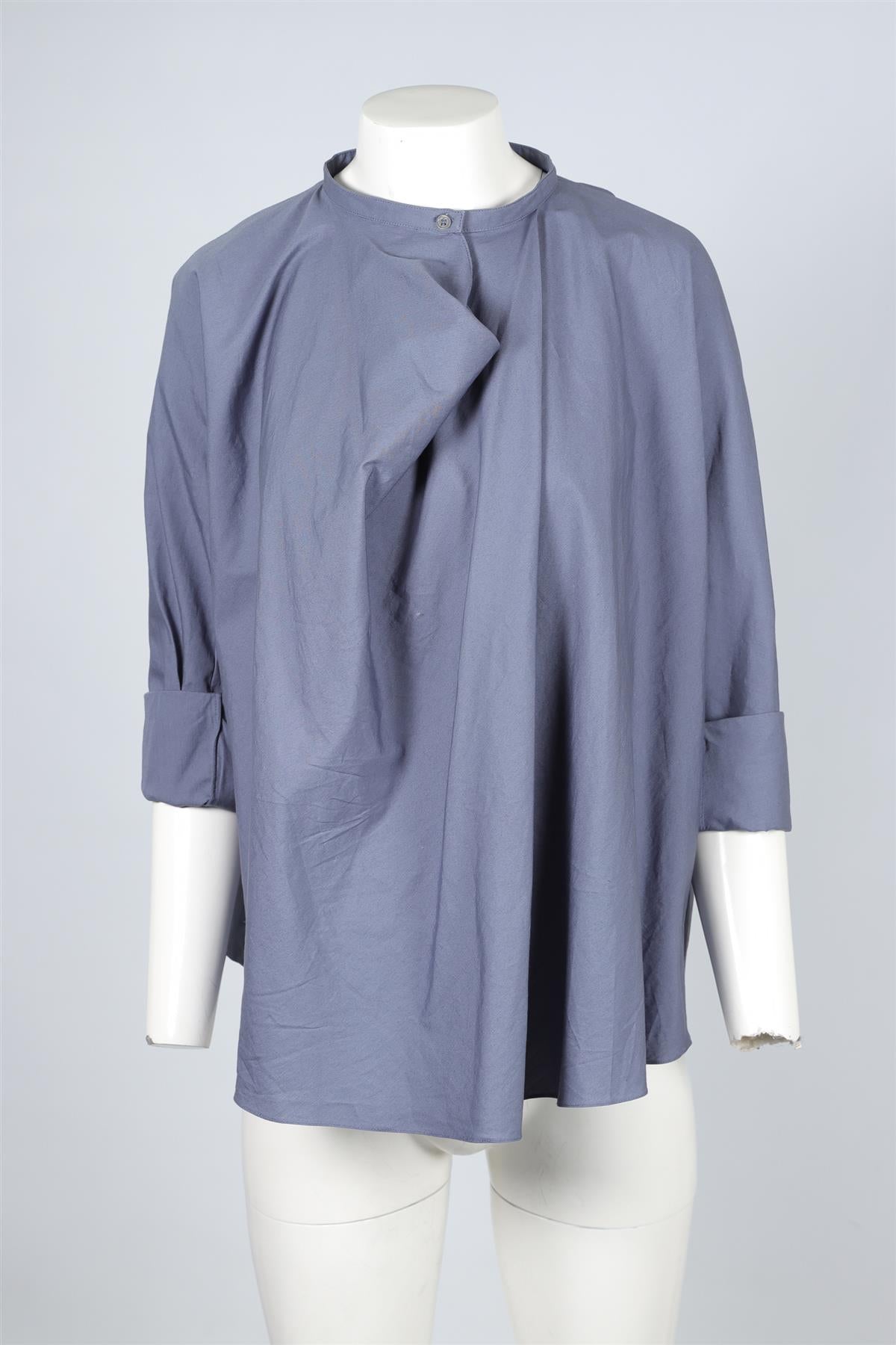 LEMAIRE BLUE COTTON TOP FR 38 UK 10