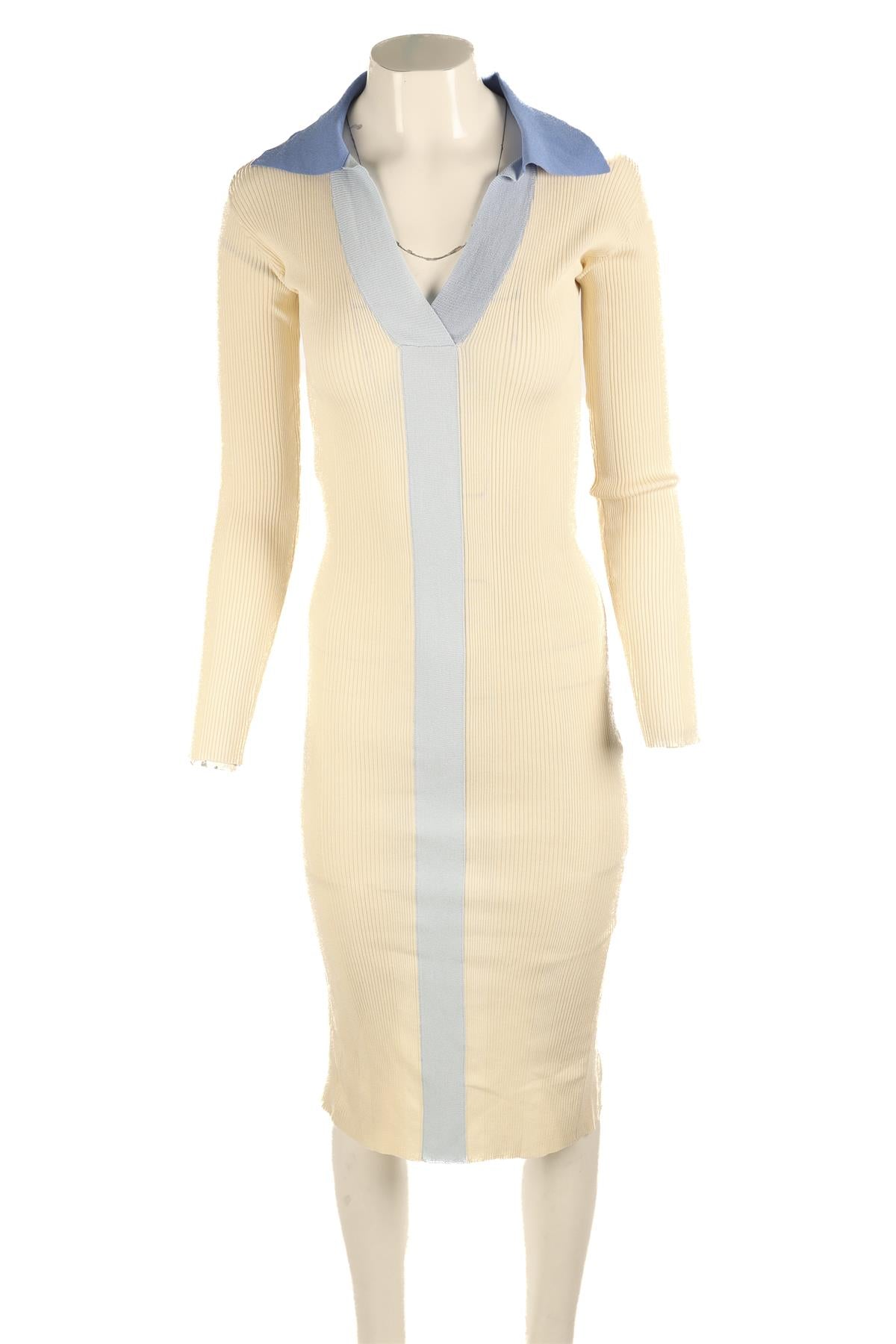 REMAIN BIRGER CHRISTENSEN CREAM KNIT MAXI DRESS UK 8