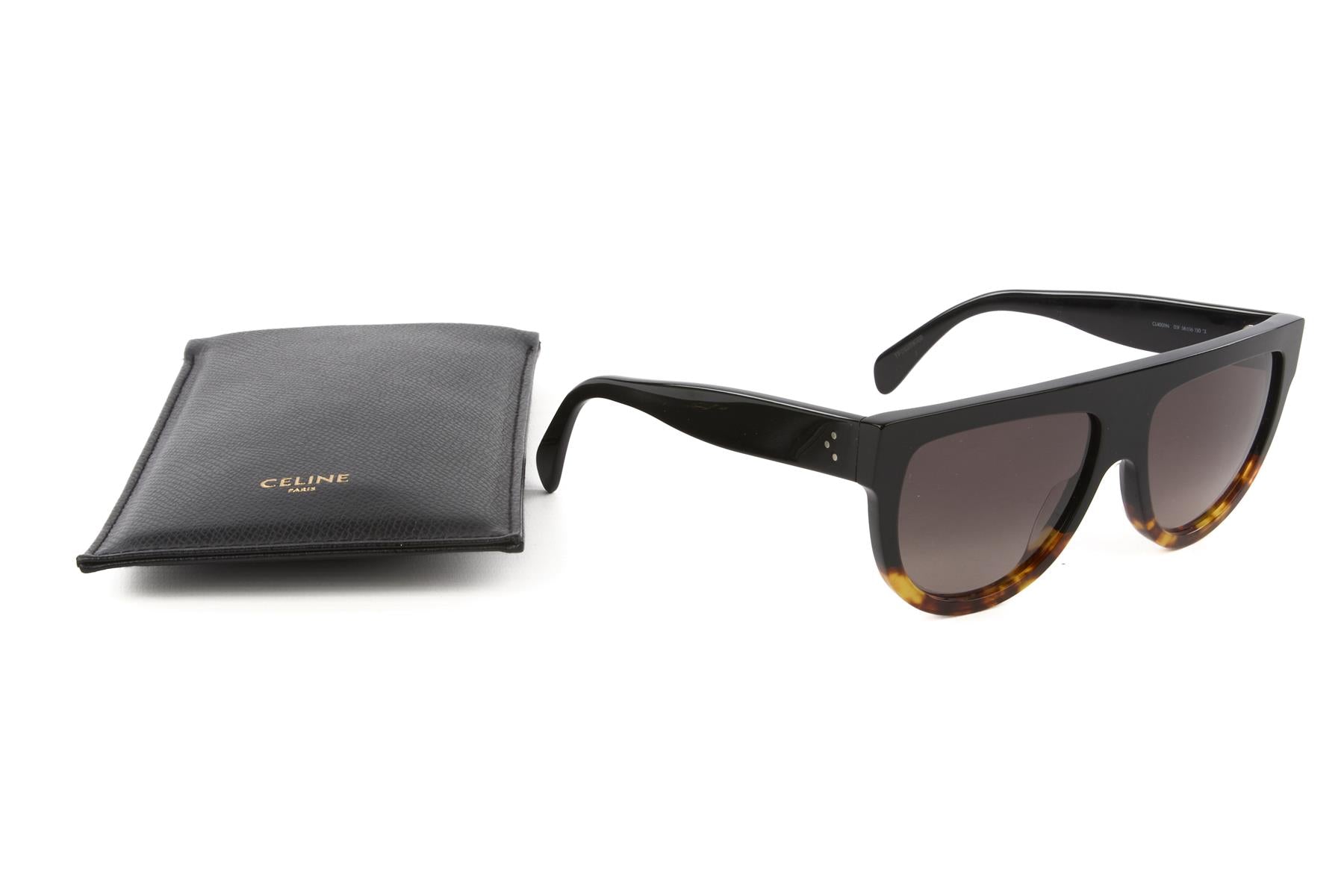 CELINE BLACK D FRAME ACETATE SUNGLASSES