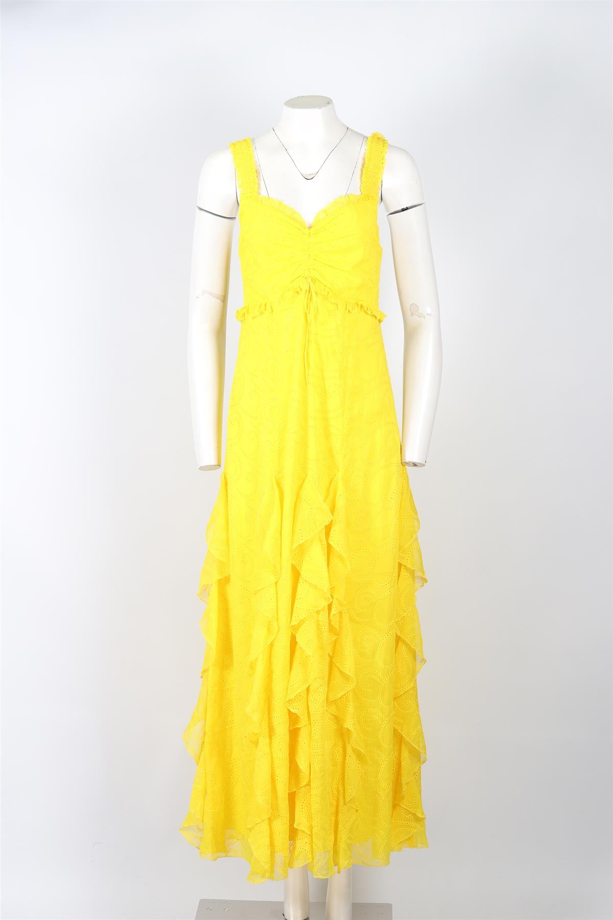 ALICE + OLIVIA BRODERIE ANGLAISE MAXI DRESS US 8 UK 12