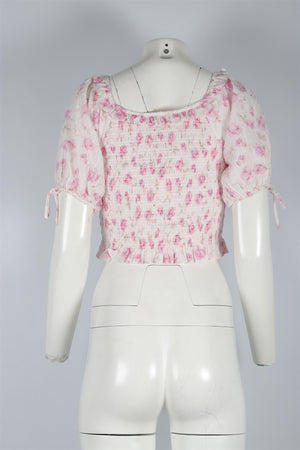 LOVESHACKFANCY WHITE COTTON TOP SMALL