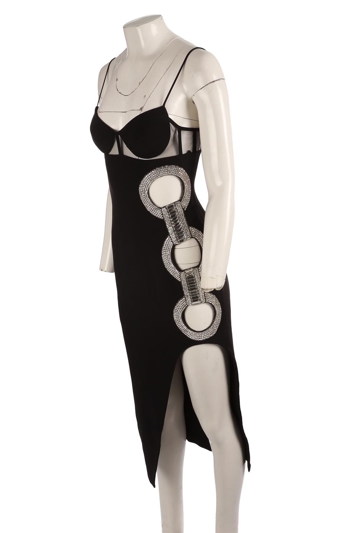 DAVID KOMA BLACK CREPE MAXI DRESS UK 8