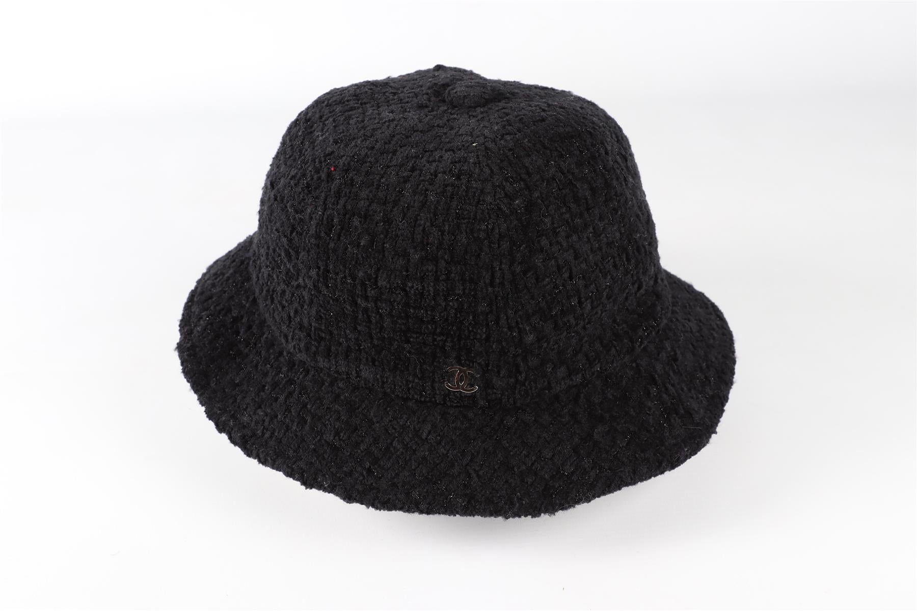 CHANEL BLACK 2022 COTTON BLEND BUCKET HAT LARGE