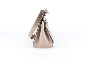 HERMÈS TAUPE 2012 JYPSIERE 28CM TOGO LEATHER CROSSBODY BAG IN ETOUPE