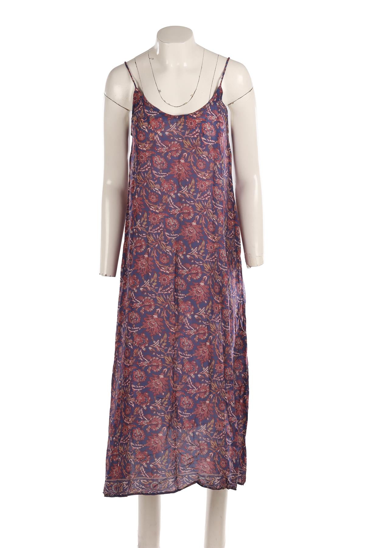 NATALIE MARTIN PURPLE SILK MIDI DRESS XSMALL