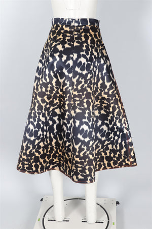MAISON RABIH KAYROUZ BLACK SATIN MAXI SKIRT FR 36 UK 8