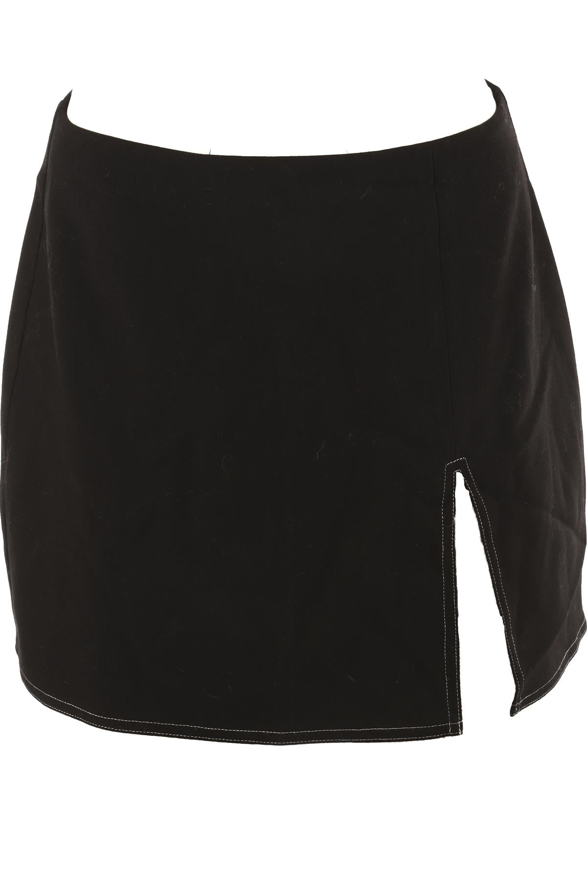 REFORMATION BLACK WOOL MINI SKIRT US 4 UK 8