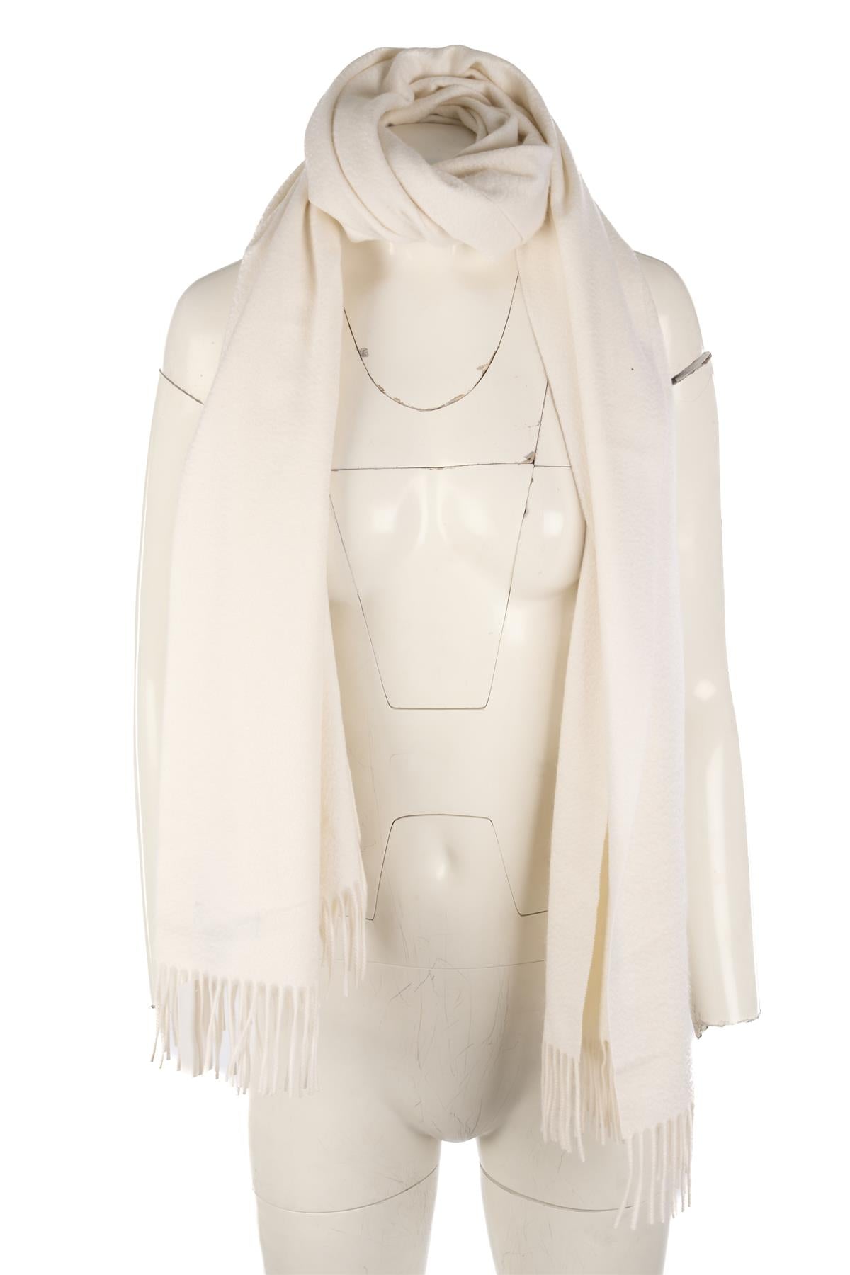 LORO PIANA IVORY CASHMERE SCARF