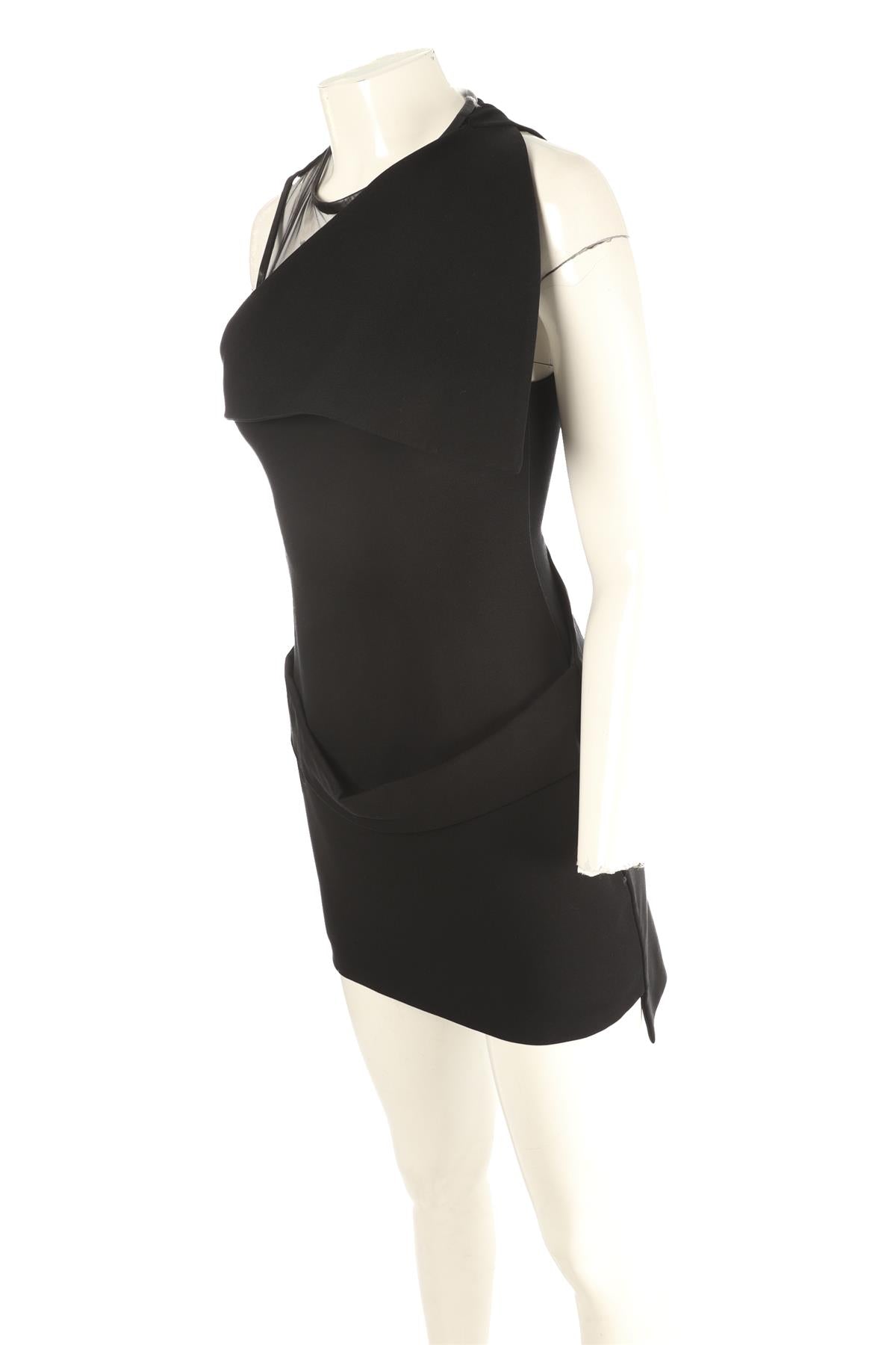 GIVENCHY BLACK CREPE MINI DRESS SMALL