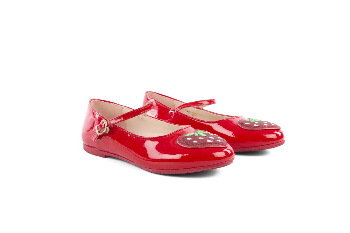 SOPHIA WEBSTER RED KIDS GIRLS BALLET FLATS EU 34 UK 2 US 3