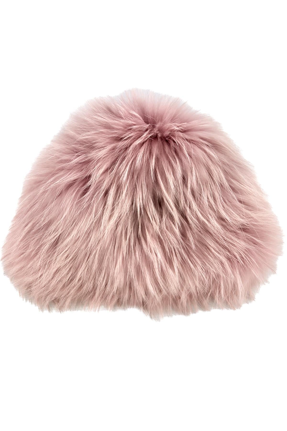 UNBRANDED PINK FOX FUR HAT ONE SIZE