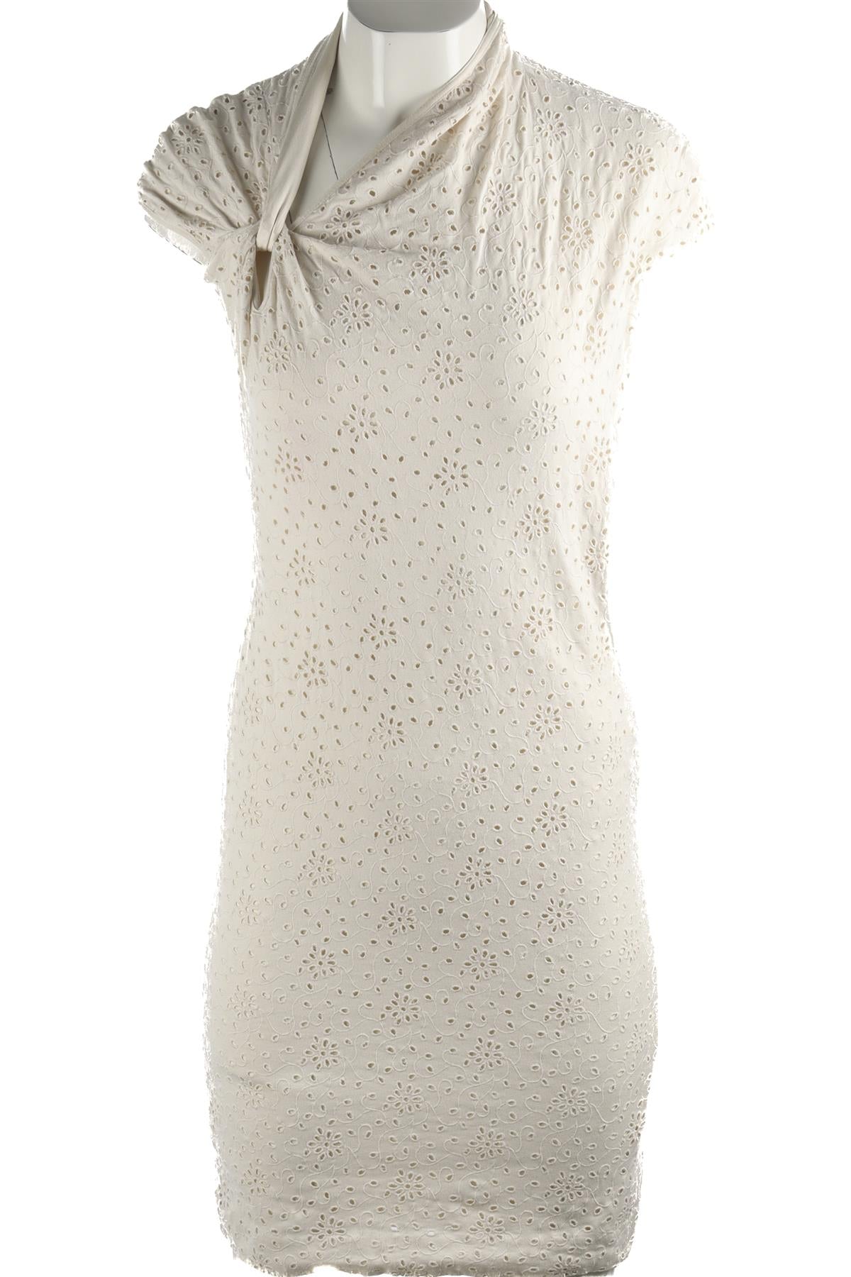 CHRISTIAN DIOR CREAM VINTAGE COTTON MIDI DRESS FR 40 UK 12