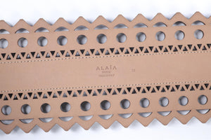 ALAÏA BLACK LEATHER WAIST BELT 75 CM