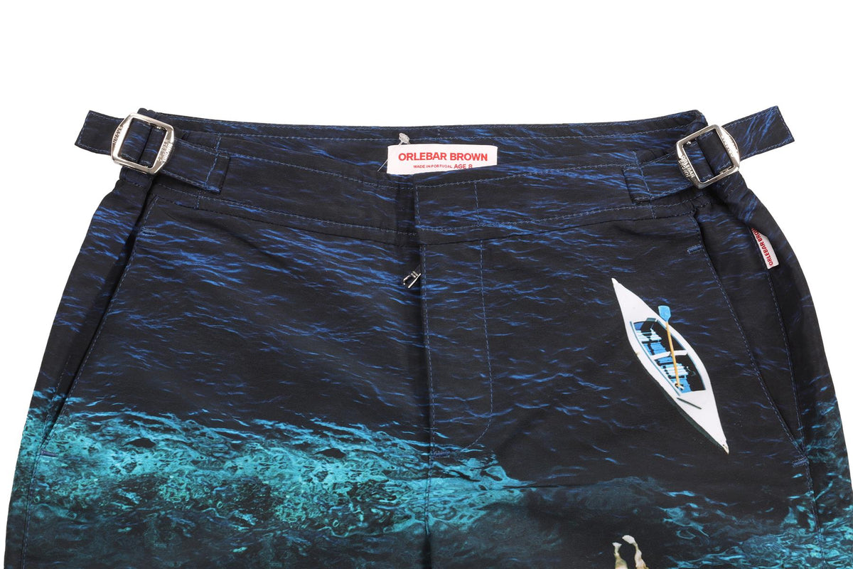ORLEBAR BROWN BLUE KIDS BOYS SWIM SHORTS 8 YRS