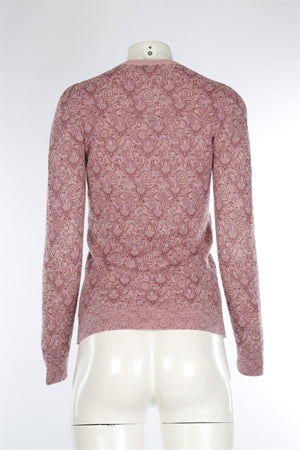 DRIES VAN NOTEN PINK KNIT SWEATER SMALL