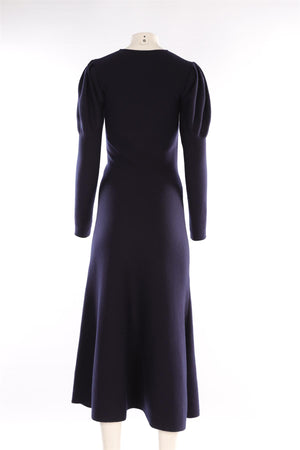 GABRIELA HEARST BLUE COTTON MAXI DRESS SMALL
