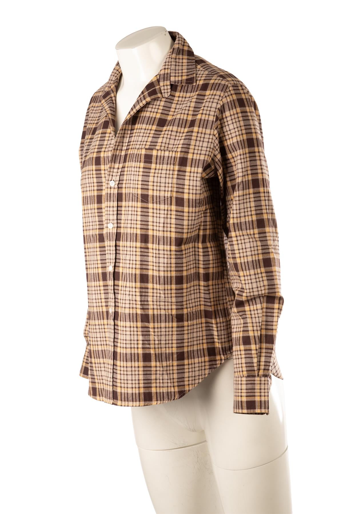 FRANK & EILEEN BROWN COTTON SHIRT XSMALL