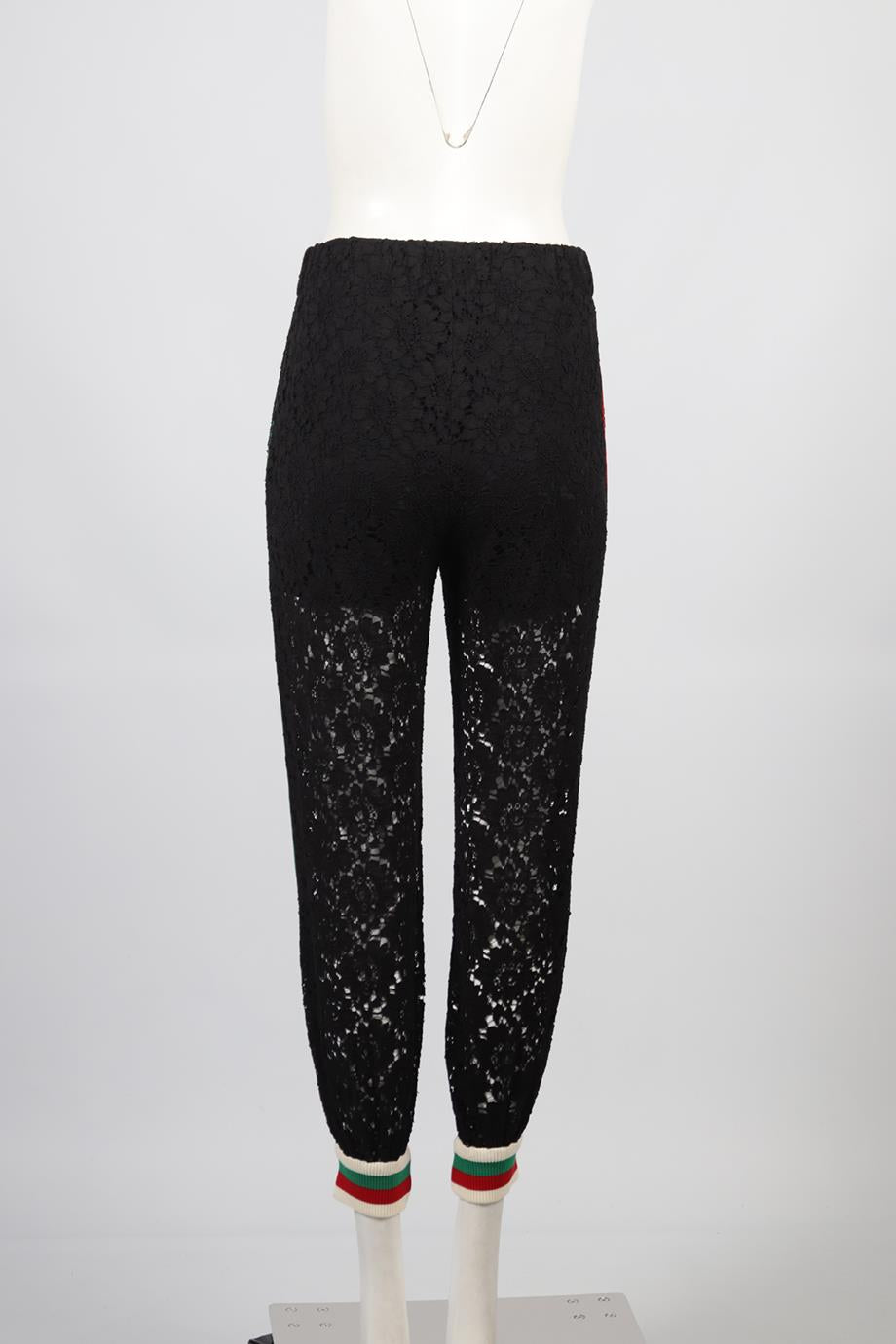 GUCCI LACE AND SILK TRACK PANTS IT 36 UK 4