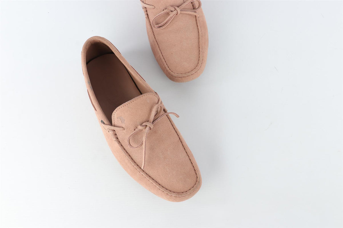TOD'S PINK SUEDE MEN'S LOAFERS EU 41.5 UK 7.5 US 8.5