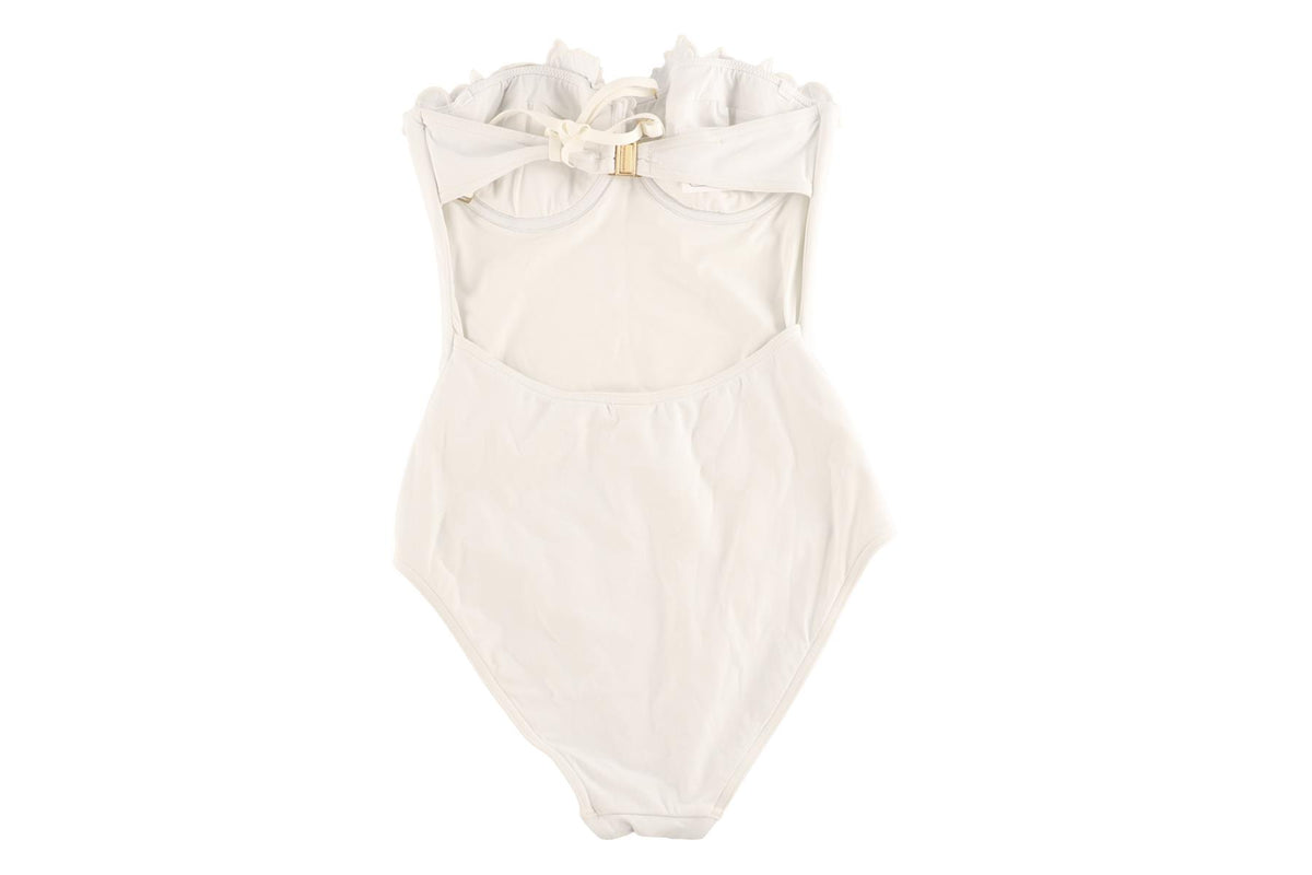 ZIMMERMANN WHITE SWIMSUIT UK 8