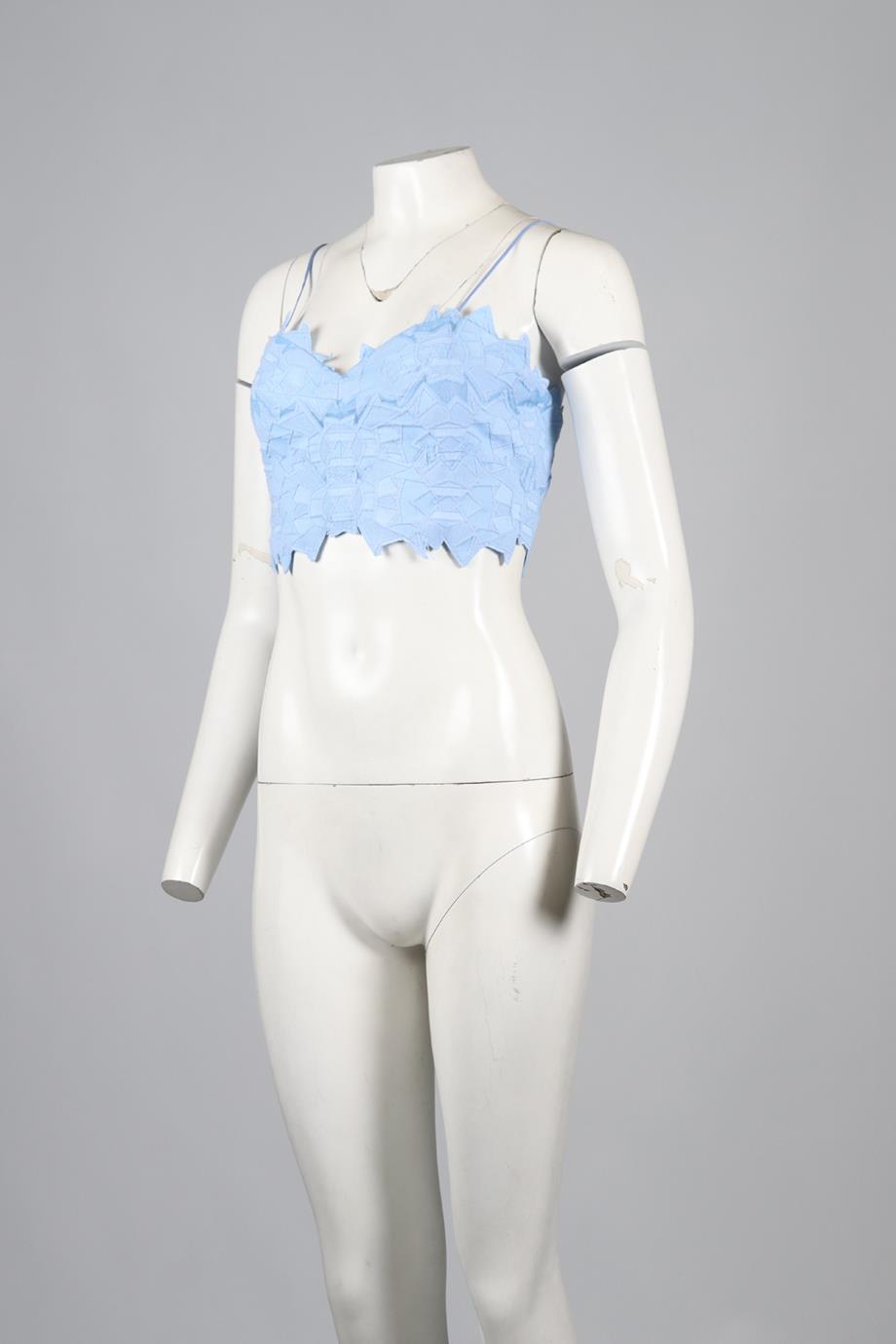 JONATHAN SIMKHAI CROPPED COTTON BLEND TOP US 4 UK 8