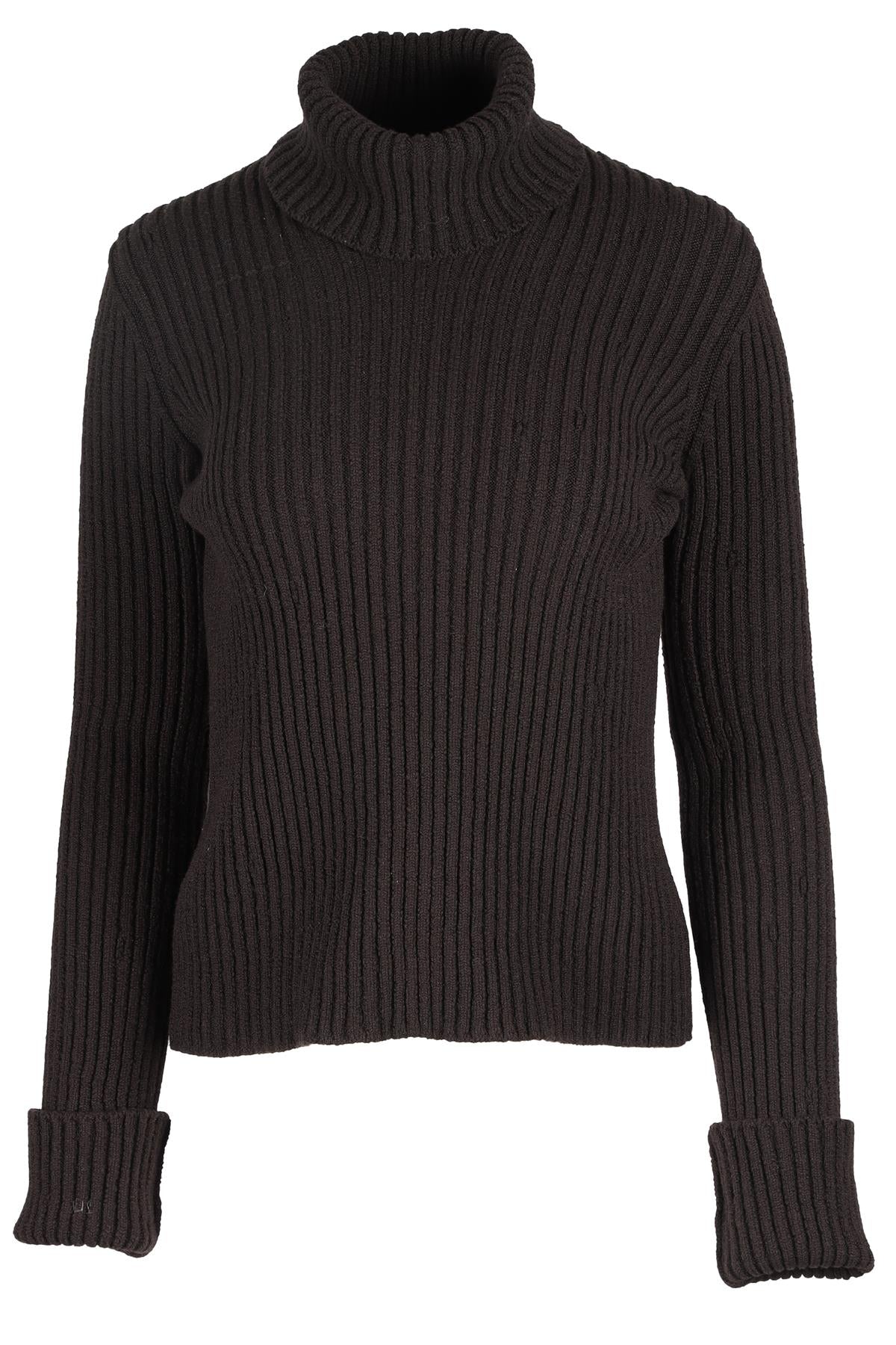 BOTTEGA VENETA BROWN WOOL SWEATER LARGE