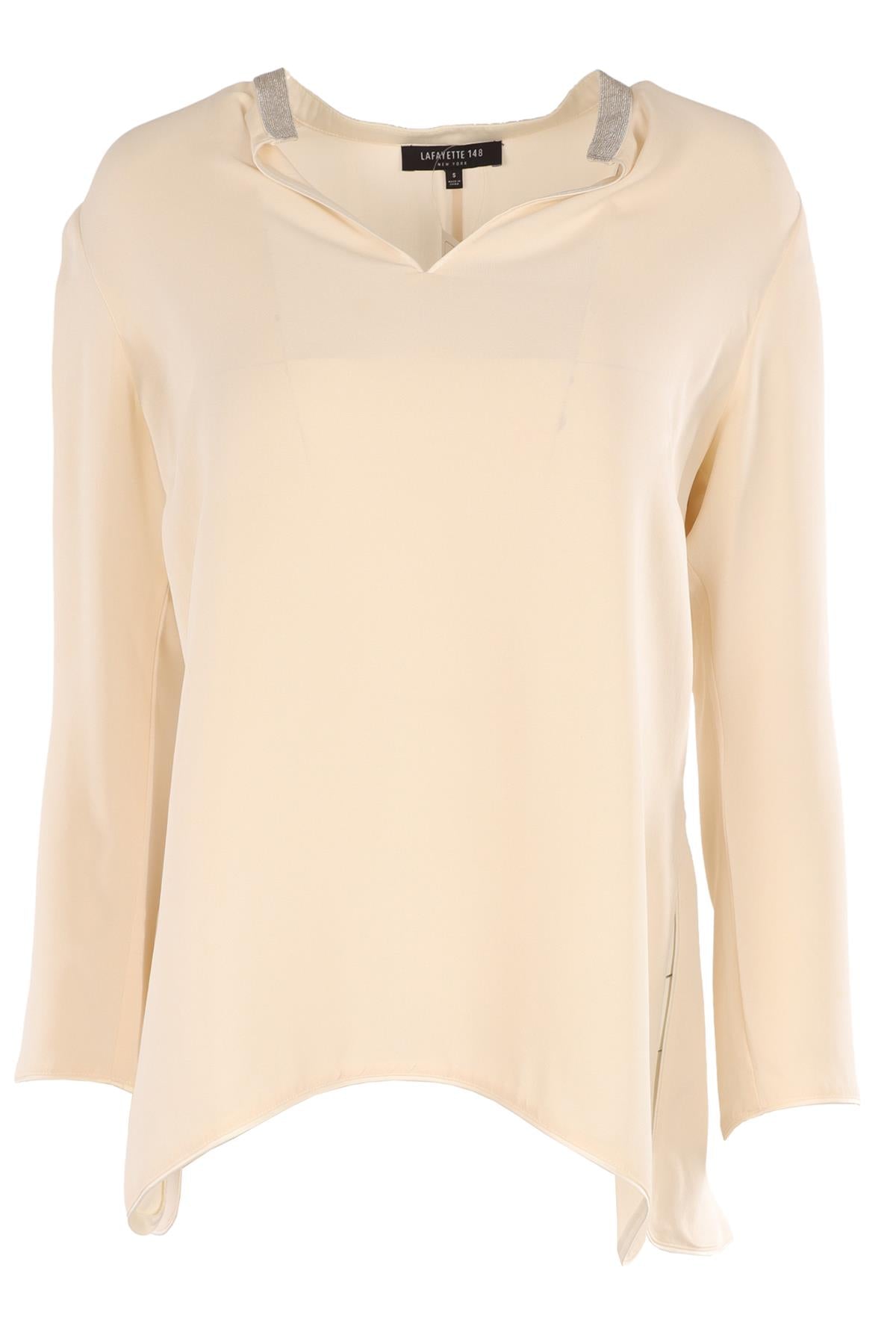 LAFAYETTE 148 IVORY SILK TOP SMALL