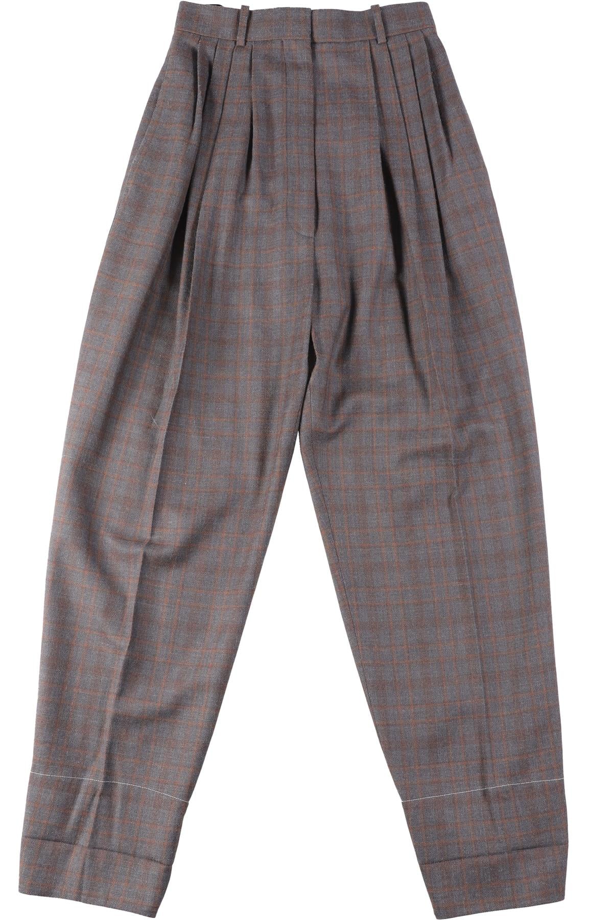 CELINE GREY WOOL STRAIGHT LEG PANTS FR 36 UK 8