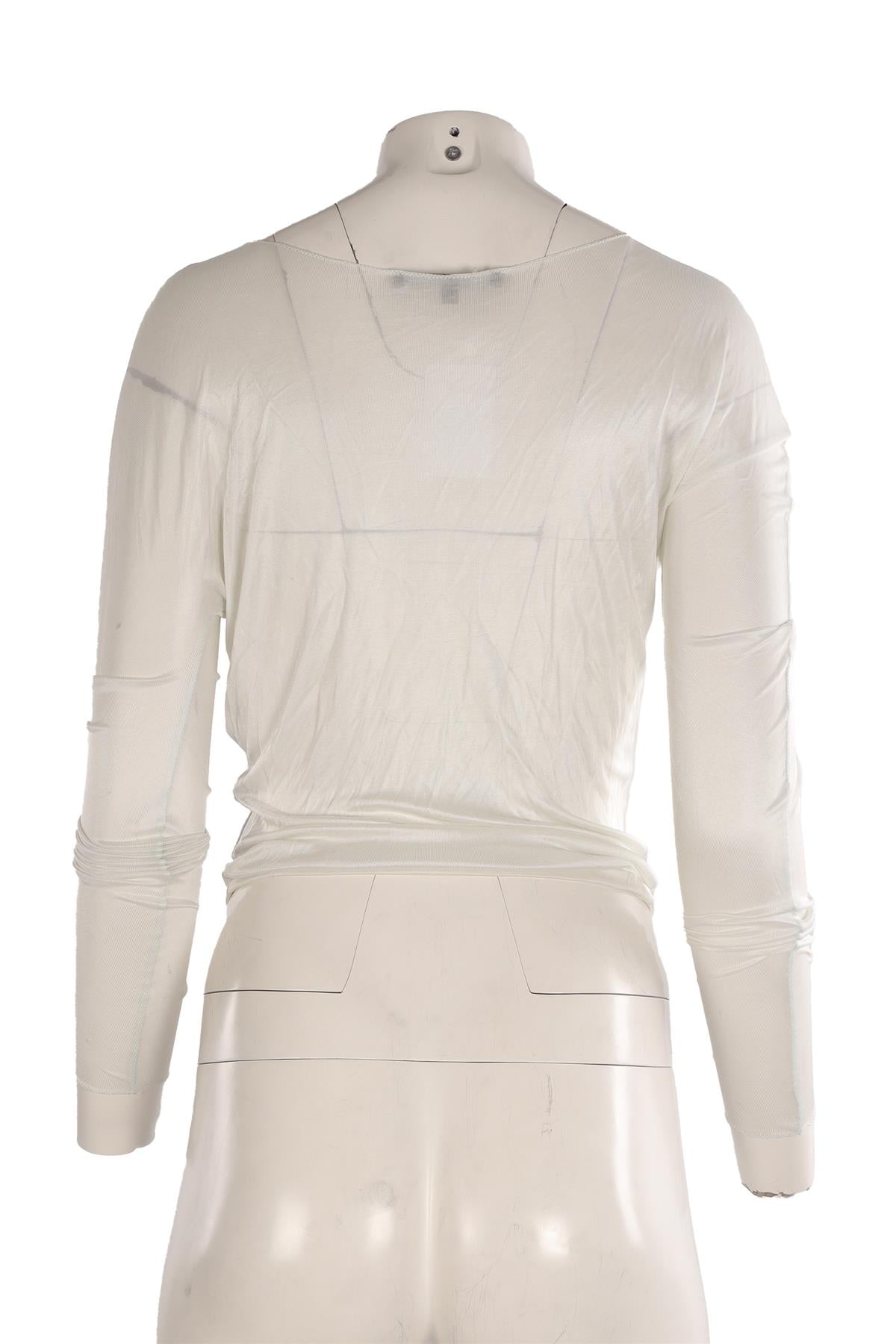 GUCCI IVORY VINTAGE JERSEY TOP XSMALL