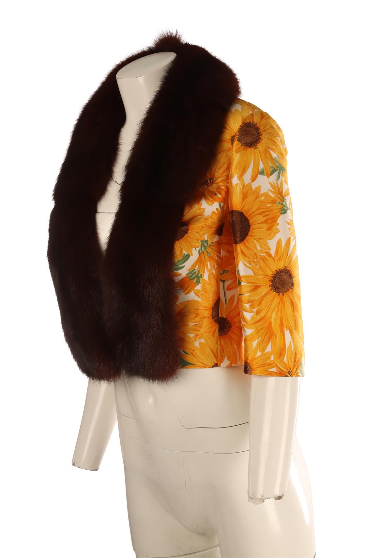 DOLCE & GABBANA YELLOW SILK JACKET IT 38 UK 6