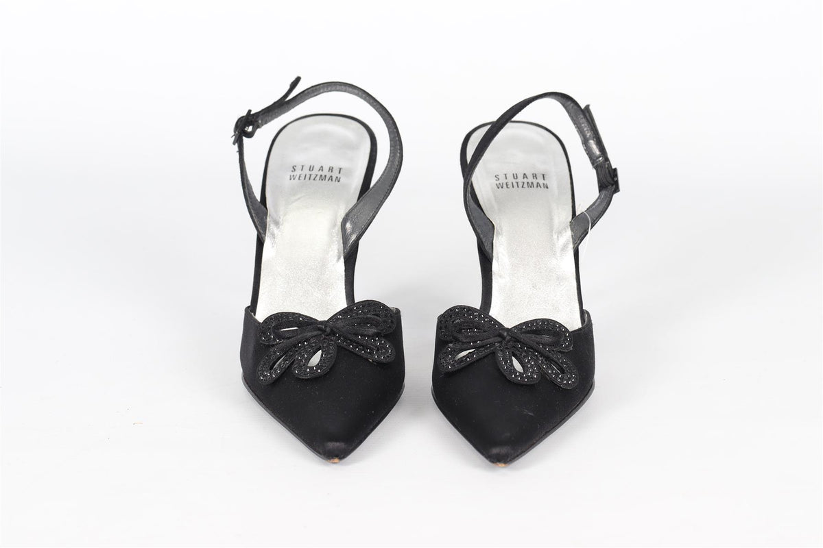 STUART WEITZMAN VINTAGE SATIN SLINGBACK PUMPS EU 37 UK 4 US 7