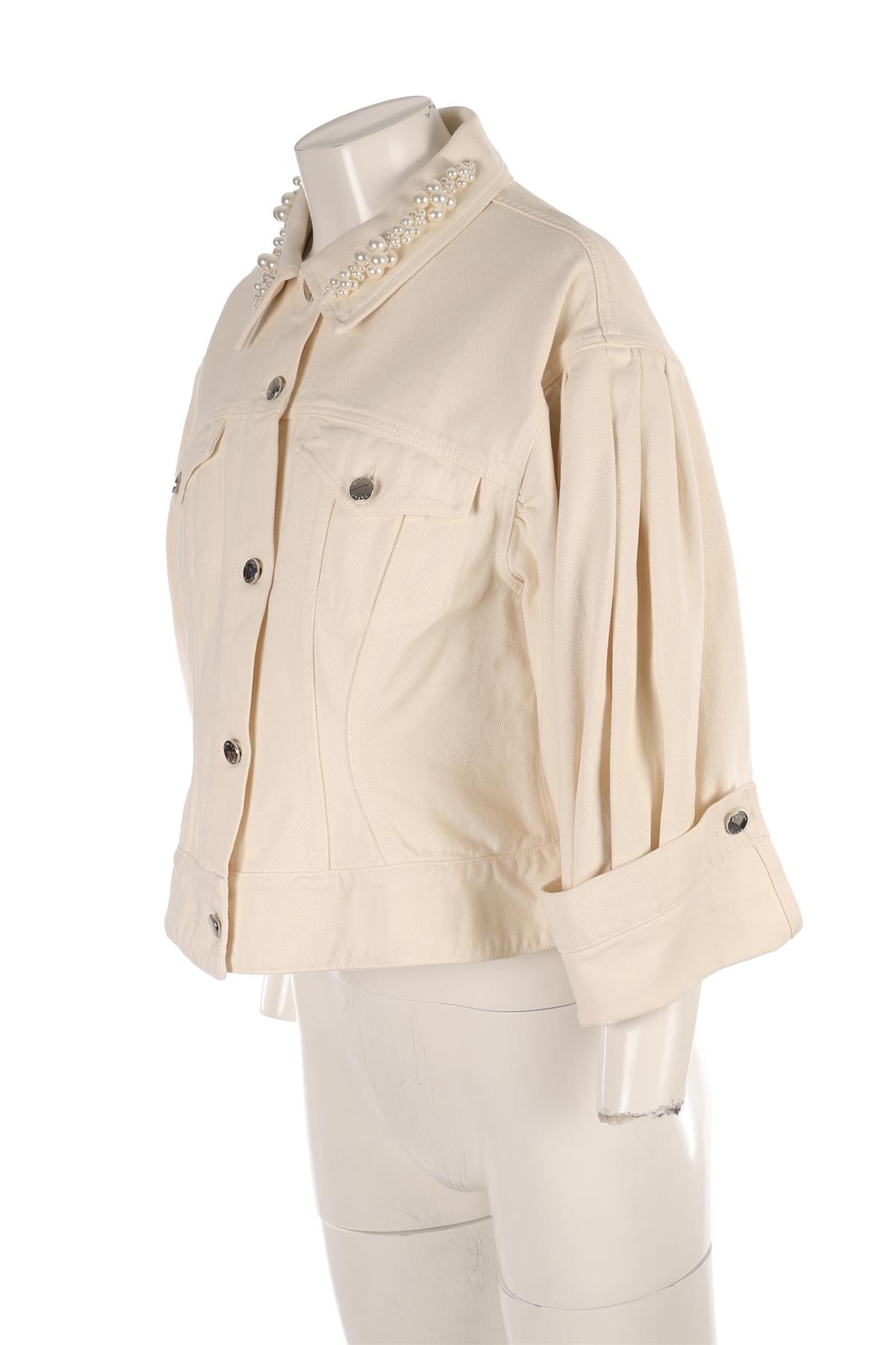 SIMONE ROCHA CREAM DENIM JACKET UK 12