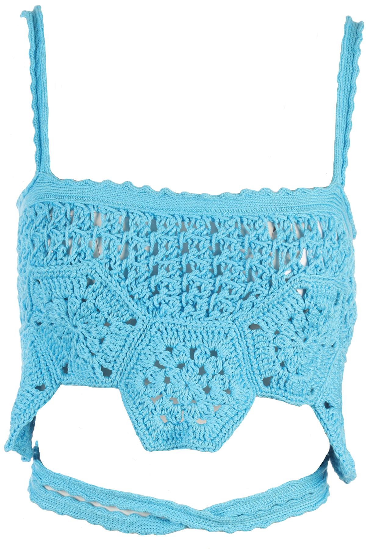 ALANUI BLUE CROCHET TOP MEDIUM-LARGE