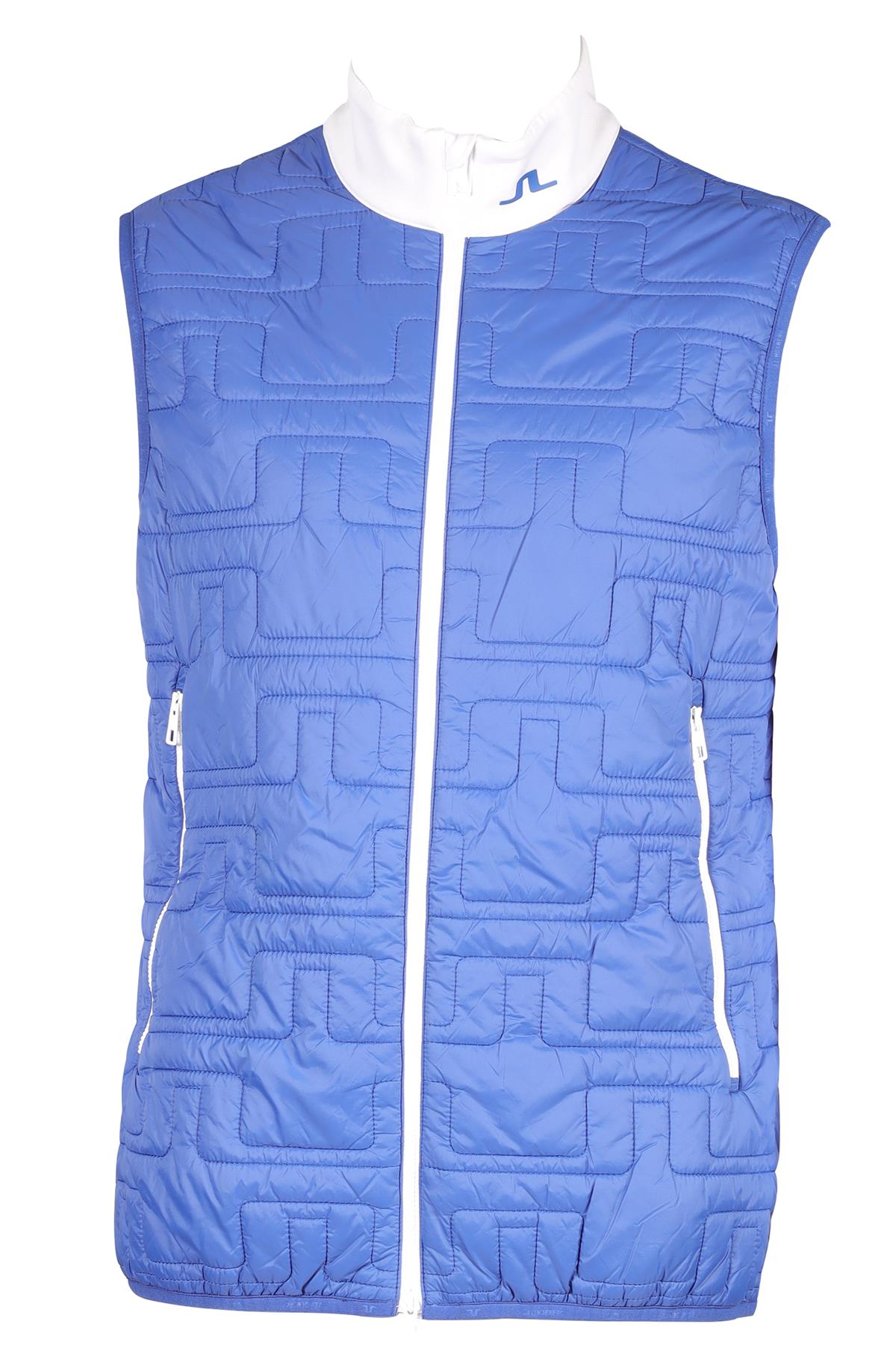 J LINDEBERG BLUE MEN'S SHELL VEST LARGE