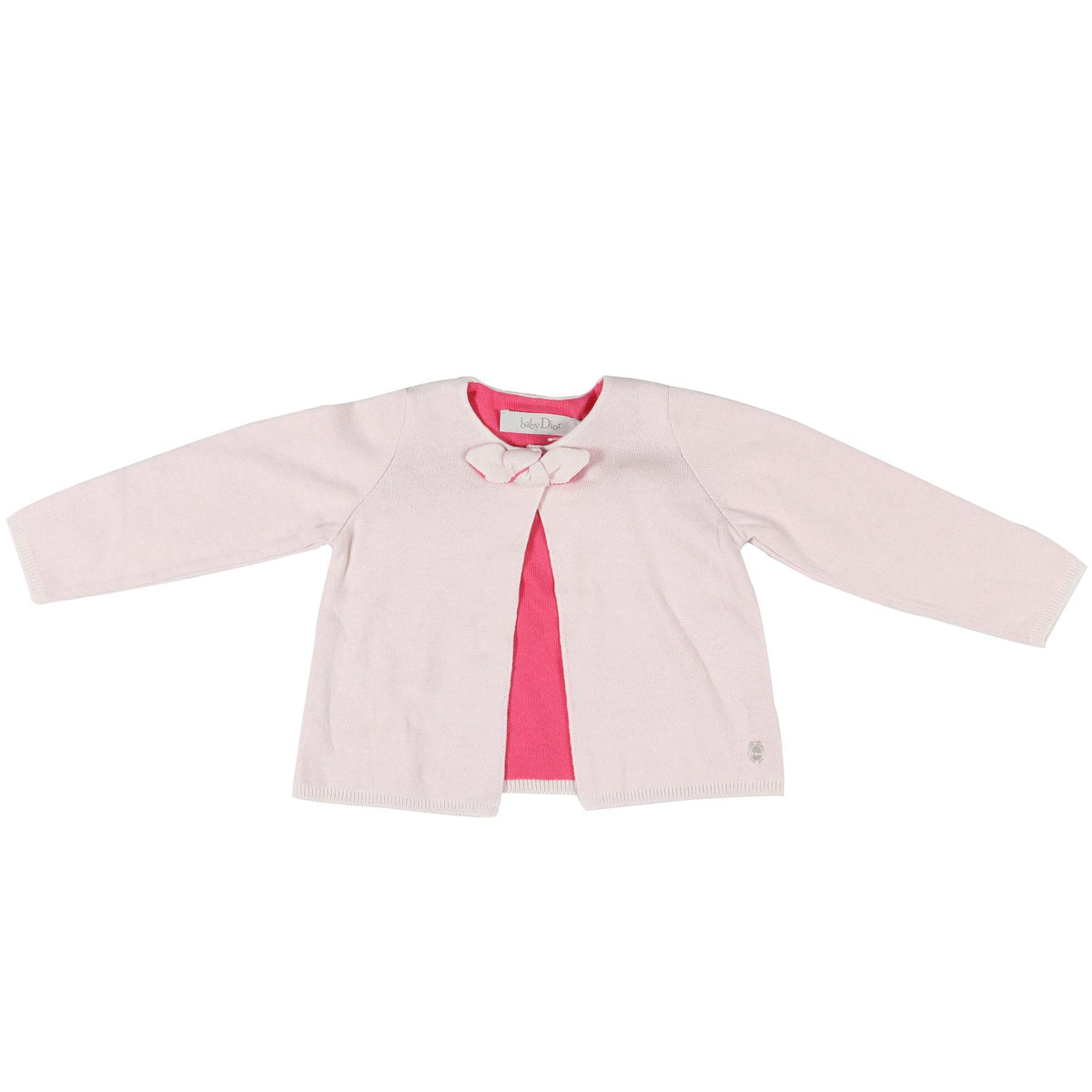 CHRISTIAN DIOR PINK BABY GIRLS COTTON CARDIGAN 6 MONTHS